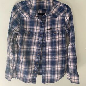 Calvin Klein Navy and Pink Checkered Shirt